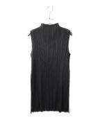 PLEATS PLEASEプリーツプリーズ）の古着「フリンジノースリーブカットソー」｜ブラック