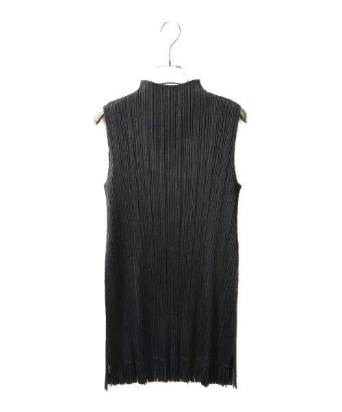 PLEATS PLEASE（プリーツプリーズ）PLEATS PLEASE (プリーツプリーズ) フリンジノースリーブカットソー ブラック サイズ:3の古着・服飾アイテム