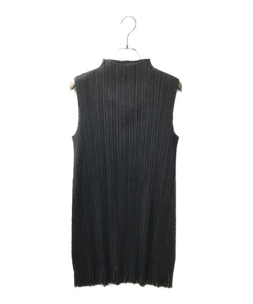 PLEATS PLEASE（プリーツプリーズ）PLEATS PLEASE (プリーツプリーズ) フリンジノースリーブカットソー ブラック サイズ:3の古着・服飾アイテム