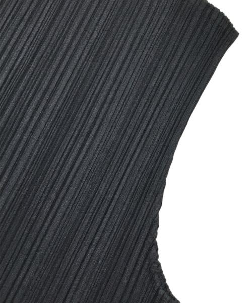 PLEATS PLEASE（プリーツプリーズ）PLEATS PLEASE (プリーツプリーズ) フリンジノースリーブカットソー ブラック サイズ:3の古着・服飾アイテム