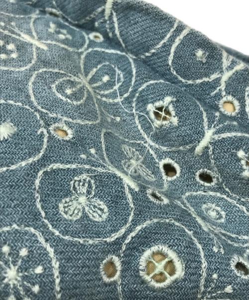 mina perhonen（ミナ ペルホネン）mina perhonen (ミナ ペルホネン) 蝶柄ワンショルダーバッグ インディゴの古着・服飾アイテム