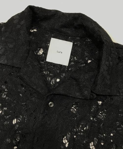 Lui's（ルイス）Lui's (ルイス) レースシャツ ブラック サイズ:Sの古着・服飾アイテム