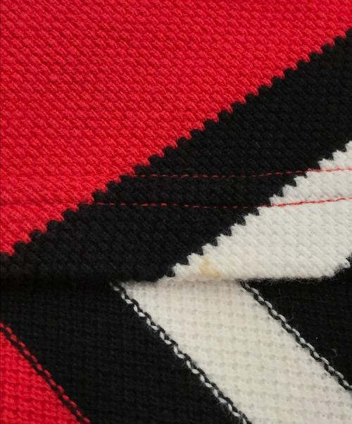 BALENCIAGA（バレンシアガ）BALENCIAGA (バレンシアガ) スパイラルニットポロシャツ レッド サイズ:Lの古着・服飾アイテム