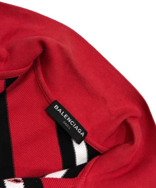 BALENCIAGA（バレンシアガ）BALENCIAGA (バレンシアガ) スパイラルニットポロシャツ レッド サイズ:Lの古着・服飾アイテム