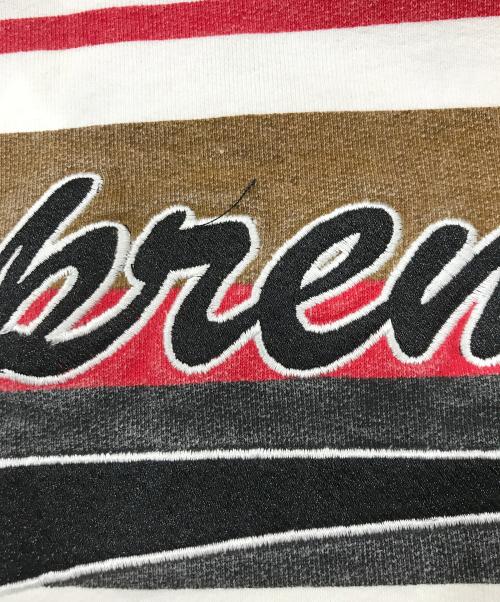 SUPREME（シュプリーム）SUPREME (シュプリーム) Striped Hooded Sweatshirt ブラウン×レッド サイズ:Sの古着・服飾アイテム