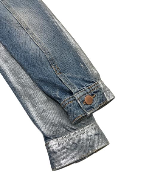 EMPORIO ARMANI（エンポリオ アルマーニ）EMPORIO ARMANI (エンポリオアルマーニ) シルバーペイントデニムジャケット インディゴ サイズ:38の古着・服飾アイテム