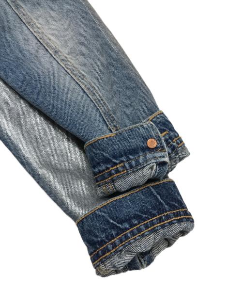 EMPORIO ARMANI（エンポリオ アルマーニ）EMPORIO ARMANI (エンポリオアルマーニ) シルバーペイントデニムジャケット インディゴ サイズ:38の古着・服飾アイテム