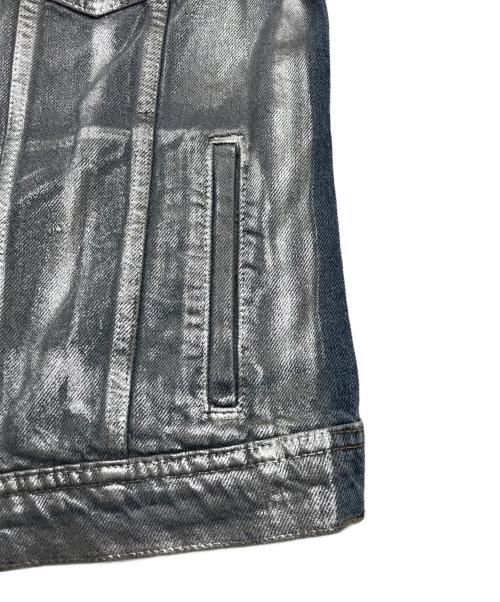 EMPORIO ARMANI（エンポリオ アルマーニ）EMPORIO ARMANI (エンポリオアルマーニ) シルバーペイントデニムジャケット インディゴ サイズ:38の古着・服飾アイテム
