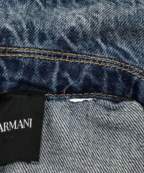 EMPORIO ARMANI（エンポリオ アルマーニ）EMPORIO ARMANI (エンポリオアルマーニ) シルバーペイントデニムジャケット インディゴ サイズ:38の古着・服飾アイテム