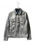 EMPORIO ARMANI（エンポリオアルマーニ）の古着「シルバーペイントデニムジャケット」｜インディゴ