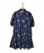Kate Spadeケイトスペード）の古着「フローラルワンピース」｜ネイビー