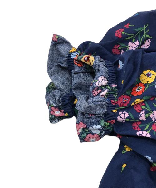 Kate Spade（ケイトスペード）Kate Spade (ケイトスペード) フローラルワンピース ネイビー サイズ:Sの古着・服飾アイテム