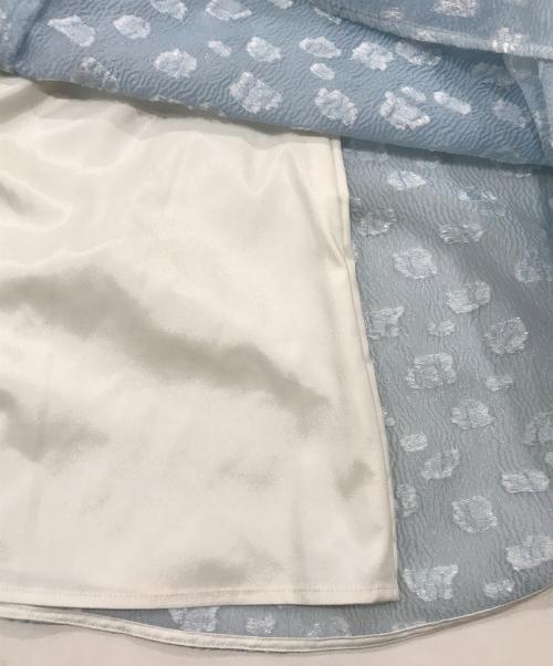 Snidel（スナイデル）Snidel (スナイデル) フラワージャガードスカート ブルー サイズ:1の古着・服飾アイテム