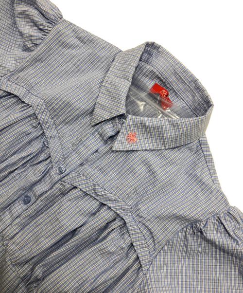 POLO BCS（ポロ・ビーシーエス）POLO BCS (ポロ・ビーシーエス) DazzliN (ダズリン) コルセットスウィッチングシャツワンピース ブルー サイズ:Fの古着・服飾アイテム