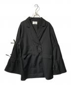 jouetieジュエティ）の古着「リボンスリーブジャケットミニワンピース」｜ブラック