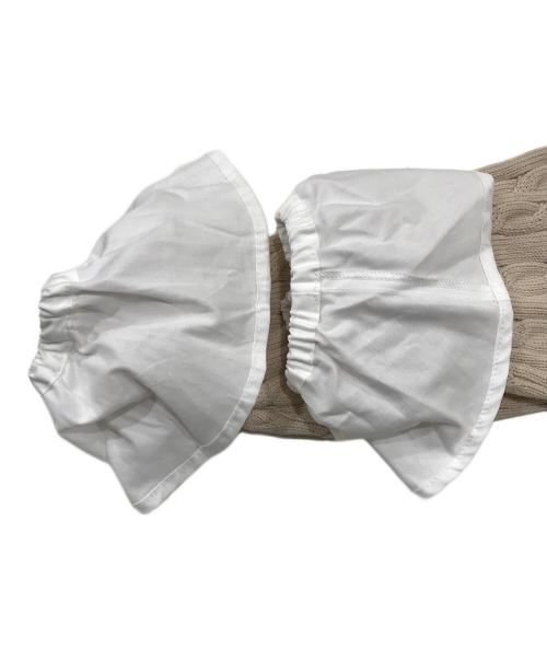 POLO BCS（ポロ・ビーシーエス）POLO BCS (ポロ・ビーシーエス) DazzliN (ダズリン) シャツドッキングケーブルニットトップス ベージュ サイズ:F 未使用品の古着・服飾アイテム