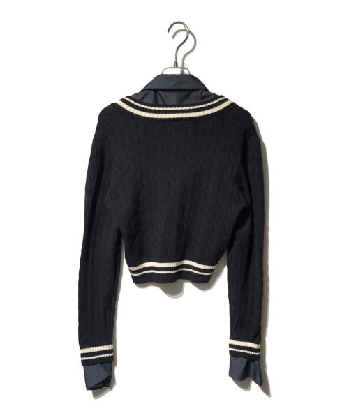 POLO BCS（ポロ・ビーシーエス）POLO BCS (ポロ・ビーシーエス) DazzliN (ダズリン) シャツドッキングケーブルニットトップス ネイビー サイズ:F 未使用品の古着・服飾アイテム