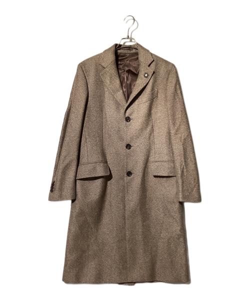 LARDINI（ラルディーニ）LARDINI (ラルディーニ) ウールチェスターコート ブラウン サイズ:48の古着・服飾アイテム