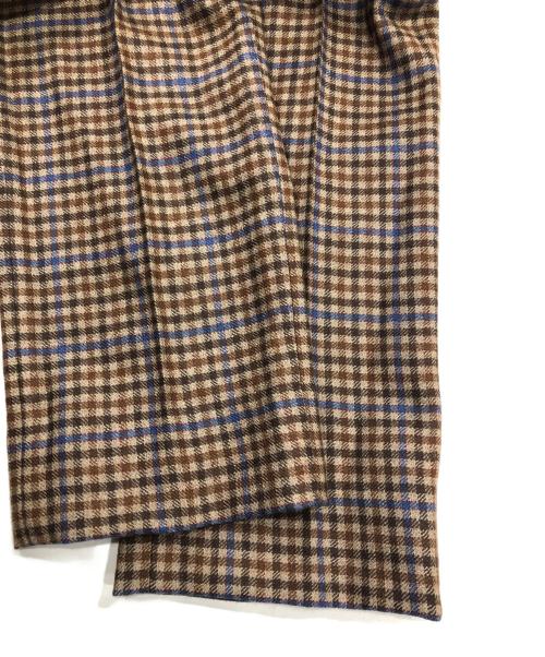 LARDINI（ラルディーニ）LARDINI (ラルディーニ) ウールチェックパンツ ブラウン サイズ:48の古着・服飾アイテム