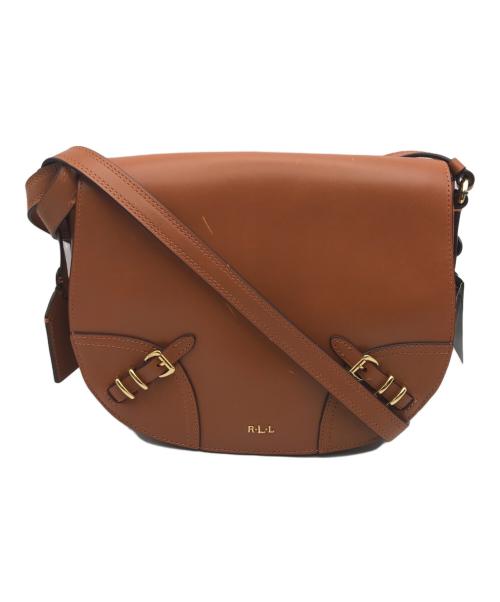 LAUREN RALPH LAUREN（ローレンラルフローレン）LAUREN RALPH LAUREN (ローレンラルフローレン) レザーショルダーバッグ ブラウンの古着・服飾アイテム