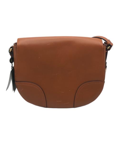 LAUREN RALPH LAUREN（ローレンラルフローレン）LAUREN RALPH LAUREN (ローレンラルフローレン) レザーショルダーバッグ ブラウンの古着・服飾アイテム