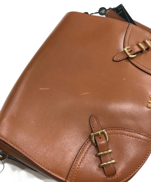 LAUREN RALPH LAUREN（ローレンラルフローレン）LAUREN RALPH LAUREN (ローレンラルフローレン) レザーショルダーバッグ ブラウンの古着・服飾アイテム