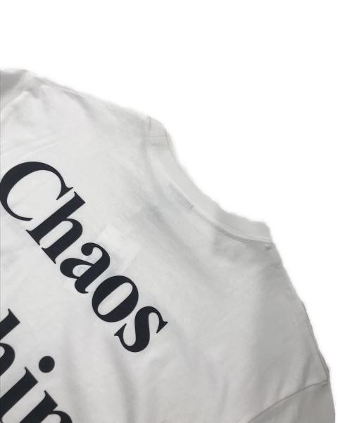 CHAOS FISHING CLUB（カオスフィッシングクラブ）CHAOS FISHING CLUB (カオスフィッシングクラブ) ロゴプリントtシャツ ホワイト サイズ:Mの古着・服飾アイテム