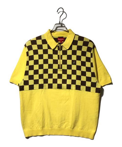 SUPREME（シュプリーム）SUPREME (シュプリーム) checkerboard zip polo イエロー サイズ:Mの古着・服飾アイテム