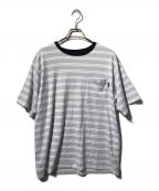 Cabaret Povalキャバレーポバール）の古着「Tシャツ/クルーネックボーダーカットソー」｜パープル