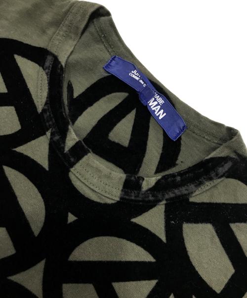 COMME des GARCONS JUNYA WATANABE MAN（コム デ ギャルソン ジュンヤ ワタナベ マン）COMME des GARCONS JUNYA WATANABE MAN (コム デ ギャルソン ジュンヤ ワタナベ マン) コットンフロッキーTシャツ グリーン サイズ:Lの古着・服飾アイテム
