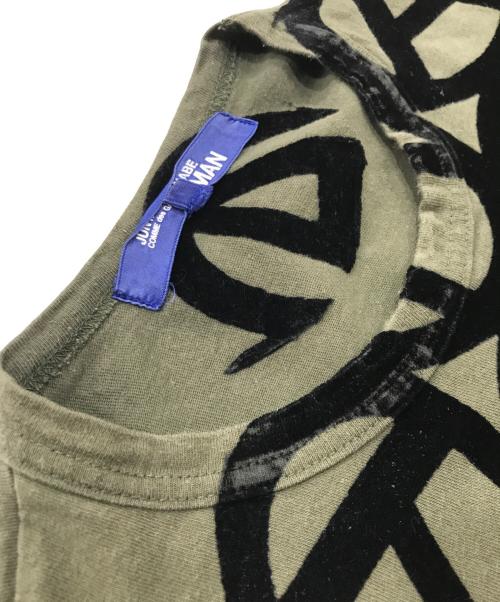 COMME des GARCONS JUNYA WATANABE MAN（コム デ ギャルソン ジュンヤ ワタナベ マン）COMME des GARCONS JUNYA WATANABE MAN (コム デ ギャルソン ジュンヤ ワタナベ マン) コットンフロッキーTシャツ グリーン サイズ:Lの古着・服飾アイテム