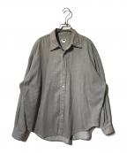 H BEAUTY&YOUTHエイチ ビューティー&ユース）の古着「ライトオンスデニムシャツ/アイスウォッシュデニムシャツ」｜グレー