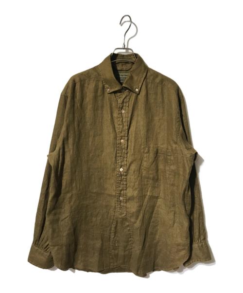 NIGEL CABOURN（ナイジェルケーボン）NIGEL CABOURN (ナイジェルケーボン) ボタンダウンヘンプシャツ オリーブ サイズ:48の古着・服飾アイテム