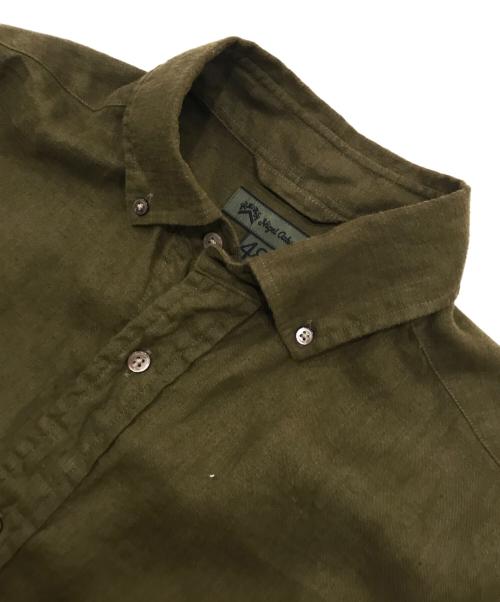 NIGEL CABOURN（ナイジェルケーボン）NIGEL CABOURN (ナイジェルケーボン) ボタンダウンヘンプシャツ オリーブ サイズ:48の古着・服飾アイテム