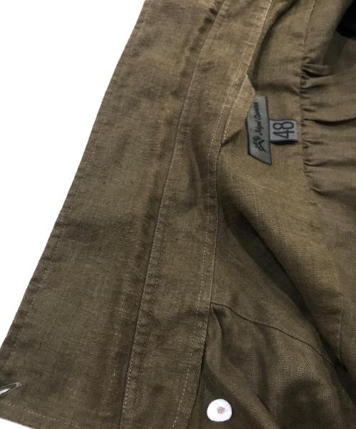 NIGEL CABOURN（ナイジェルケーボン）NIGEL CABOURN (ナイジェルケーボン) ボタンダウンヘンプシャツ オリーブ サイズ:48の古着・服飾アイテム
