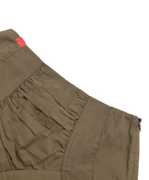 ISSEY MIYAKE（イッセイミヤケ）ISSEY MIYAKE (イッセイミヤケ) サイドジップ切替スカート ブラウン サイズ:2の古着・服飾アイテム