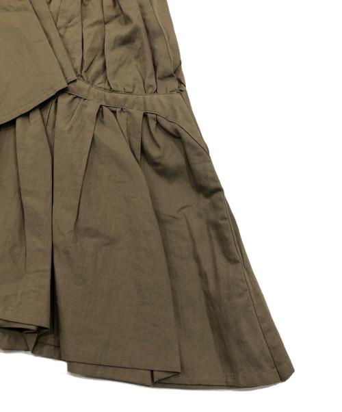 ISSEY MIYAKE（イッセイミヤケ）ISSEY MIYAKE (イッセイミヤケ) サイドジップ切替スカート ブラウン サイズ:2の古着・服飾アイテム