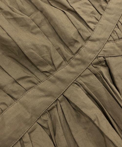 ISSEY MIYAKE（イッセイミヤケ）ISSEY MIYAKE (イッセイミヤケ) サイドジップ切替スカート ブラウン サイズ:2の古着・服飾アイテム