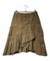 ISSEY MIYAKE（イッセイミヤケ）の古着「サイドジップ切替スカート」｜ブラウン