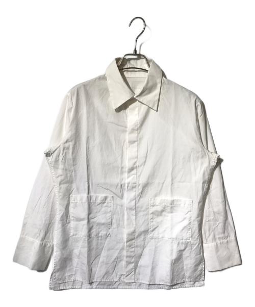 Y's（ワイズ）Y's (ワイズ) 2ポケット比翼シャツ ホワイト サイズ:2の古着・服飾アイテム