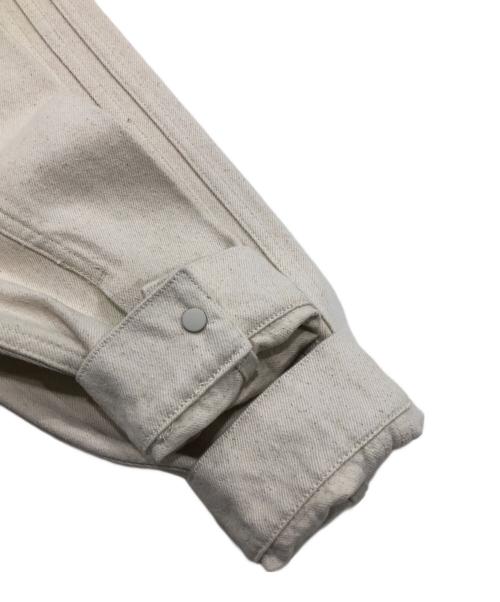 adidas（アディダス）adidas (アディダス) KSENIA SCHNAIDER (クセニア シュナイダー) コラボデニムジャケット ベージュ サイズ:Lの古着・服飾アイテム