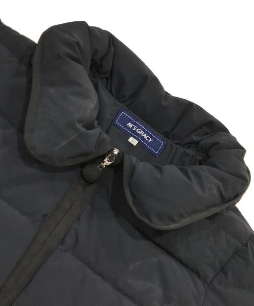 M'S GRACY（エムズグレイシー）M'S GRACY (エムズグレイシー) ショートフリルダウンコート ネイビー サイズ:40の古着・服飾アイテム