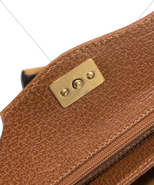 GUCCI（グッチ）GUCCI (グッチ) バンブー ショルダーバッグ ハンドバッグ ブラウンの古着・服飾アイテム