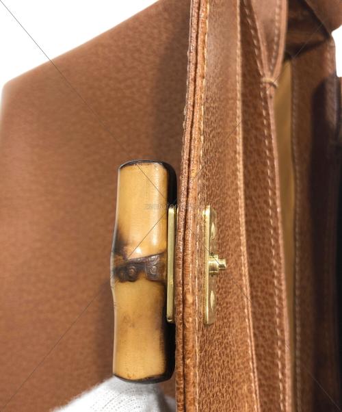 GUCCI（グッチ）GUCCI (グッチ) バンブー ショルダーバッグ ハンドバッグ ブラウンの古着・服飾アイテム