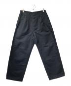 Graphpaperグラフペーパー）の古着「Washi Duck Two Tuck Pants」｜ブラック