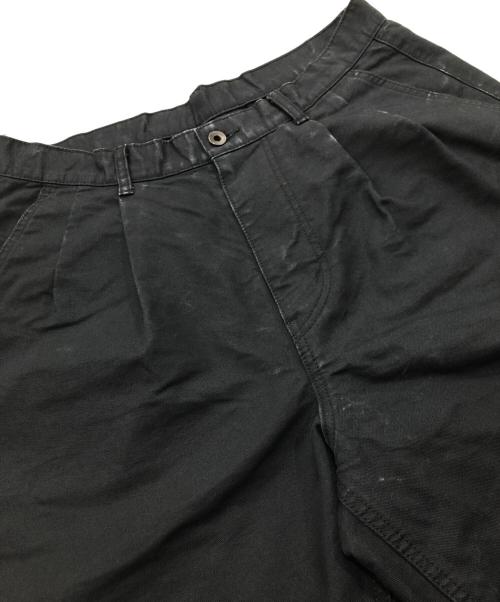 Graphpaper（グラフペーパー）Graphpaper (グラフペーパー) Washi Duck Two Tuck Pants ブラック サイズ:3の古着・服飾アイテム