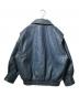 SLY (スライ) AGING F／LEATHER FLIGHT ジャケット（エイジング　エフ　レザー　フライト　ジャケット） ブルー サイズ:2 未使用品：7000円
