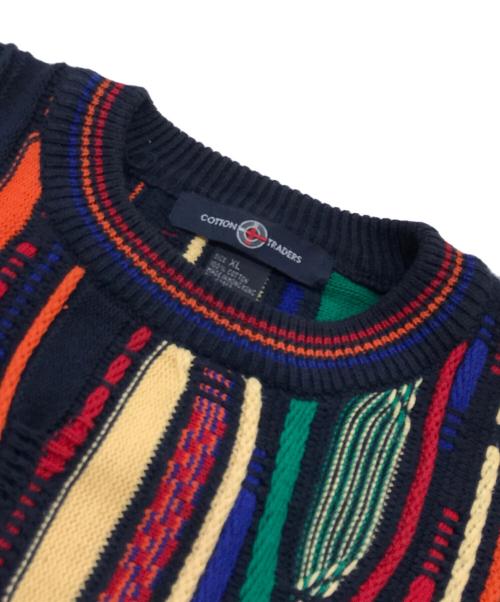 COTTON TRADERS（コットン トレーダーズ）COTTON TRADERS (コットン トレーダーズ) 3Dニット マルチカラー サイズ:XLの古着・服飾アイテム