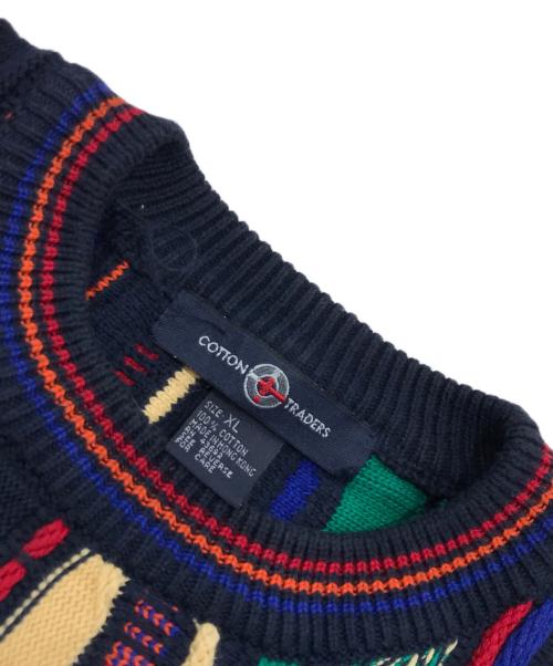 COTTON TRADERS（コットン トレーダーズ）COTTON TRADERS (コットン トレーダーズ) 3Dニット マルチカラー サイズ:XLの古着・服飾アイテム