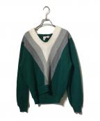 CAMPUSキャンパス）の古着「60'sVネックニット」｜グリーン